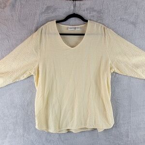 Elegant Cream V-Neck Blouse